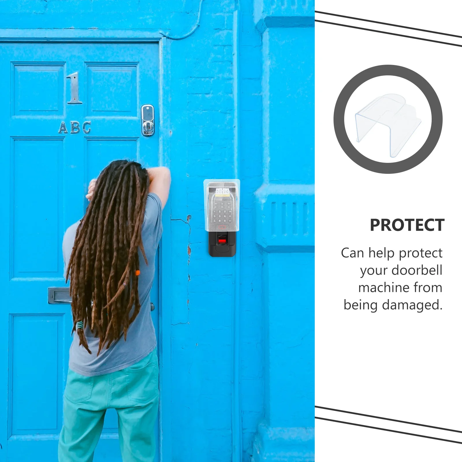 1pc waterdichte hoes voor aanwezigheidsmachine deurbel regendichte beschermer plastic omhulsel toegangscontrole vingerafdrukmachine