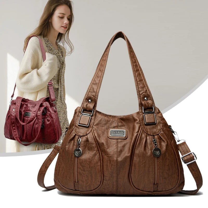 2025 موضة جديدة حقيبة نسائية فو حقيبة يد جلدية محفظة كتف متعددة الوظائف حقيبة يد كروس لسيدة الصديقات الأم هدية