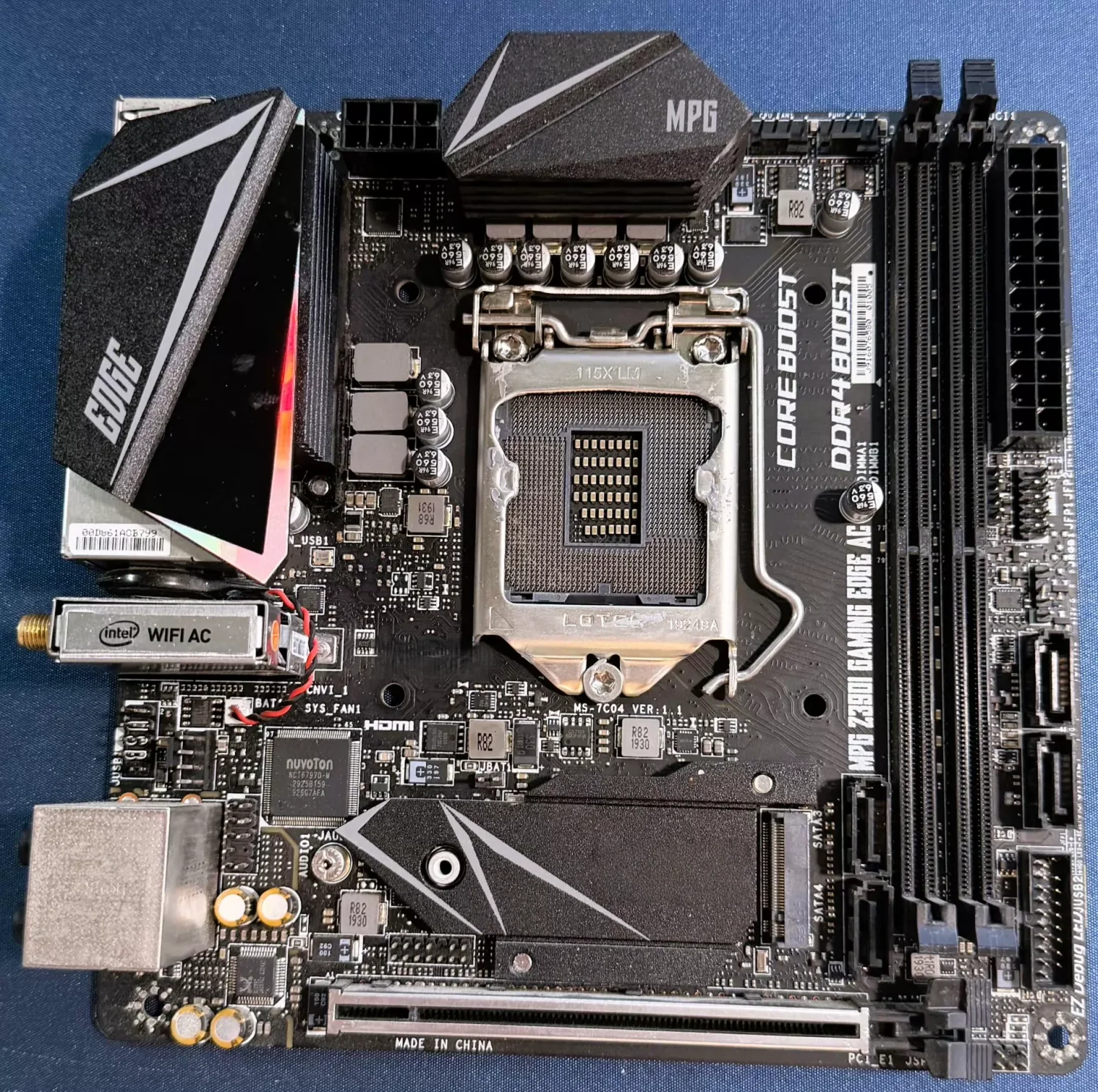 

Suitable For MSI MPG Z390I GAMING EDGE AC Motherboard 32GB LGA 1151 DDR4 HDMI SATA Mainboard 100% Tested OK Fully Work