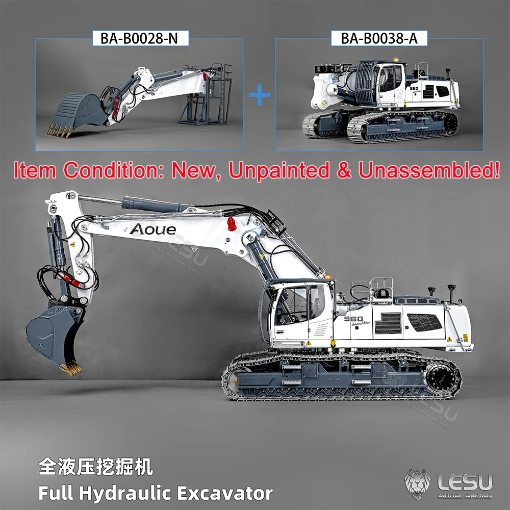 هدية LESU معدن 1/14 R960 KIT RC حفارة هيدروليكية كاملة لتقوم بها بنفسك حفار الذراع آلات راديو التحكم الشاحنات حفار سيارات ألعاب المركبات