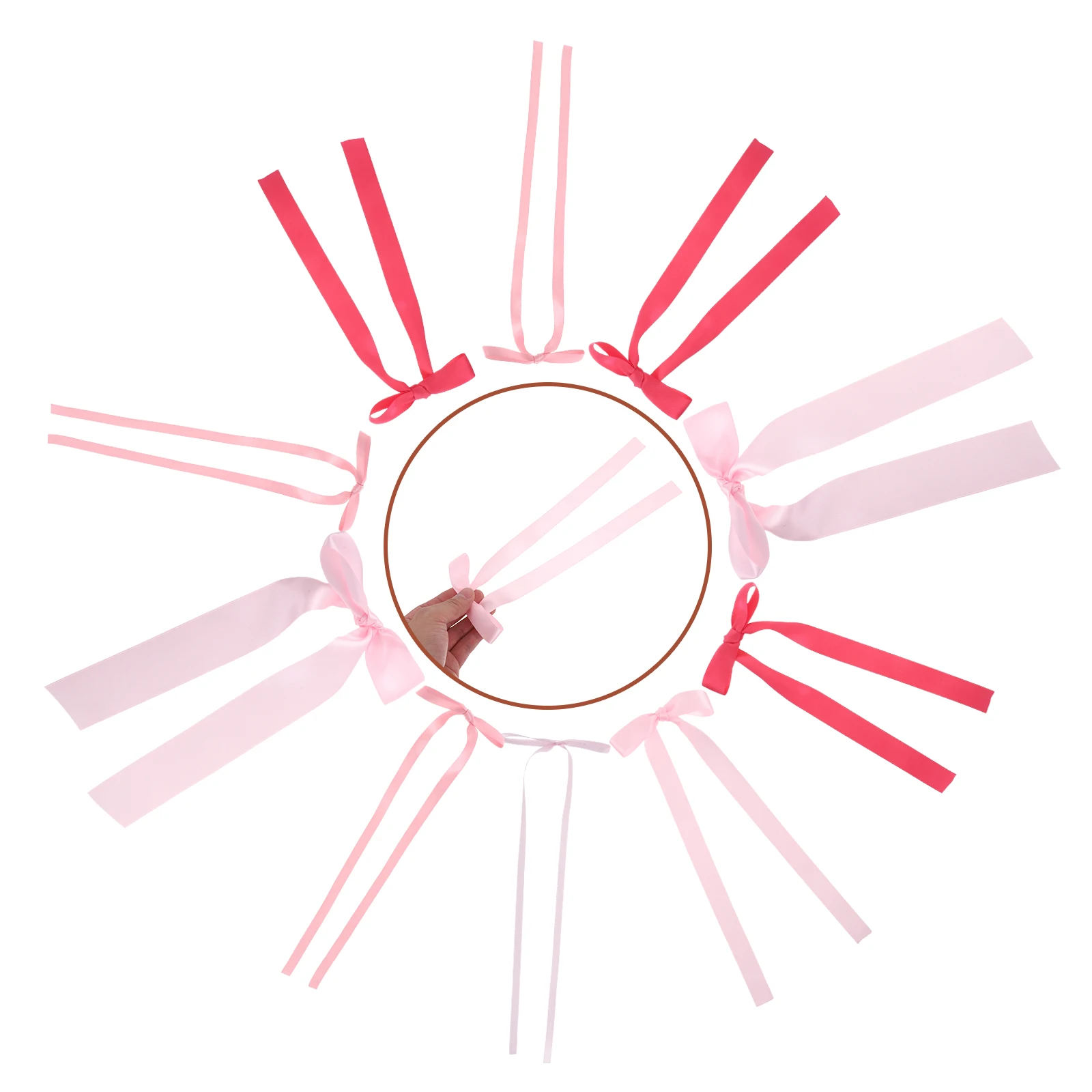 

40Pcs Pink Bow Wall Decor Ribbon Garland Satin DIY Photo Backdrop Birthday Party Wedding Room Decoration