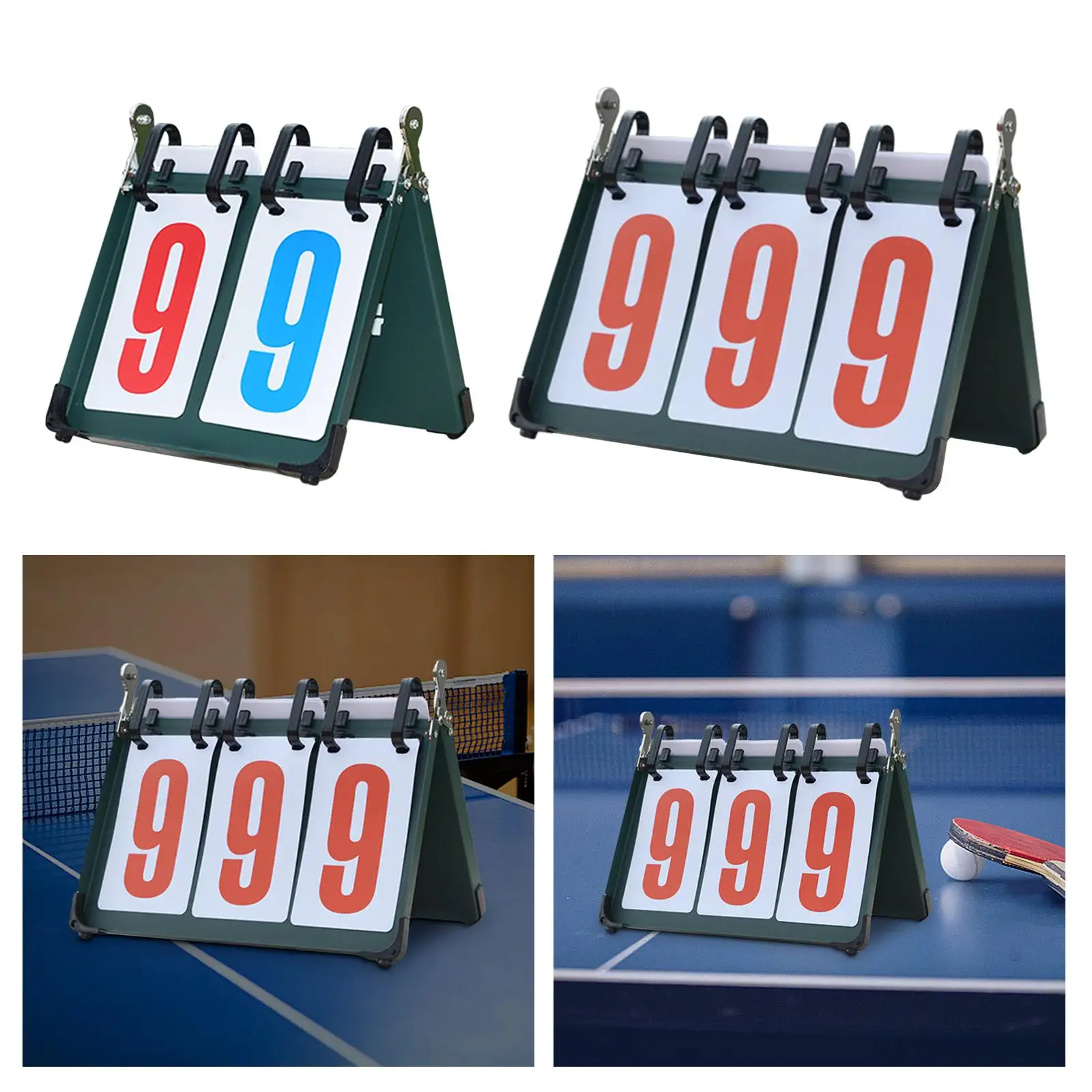 Sports Scoreboard Tabletop Score Flippers for Soccer Volleyball Competition