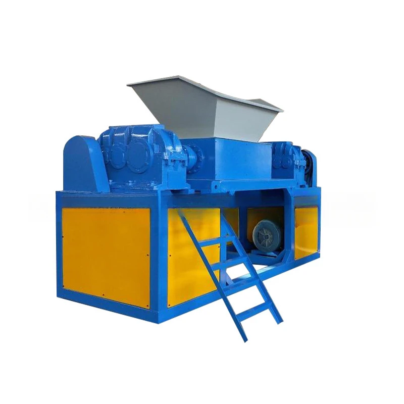 Metal Rebar Double Shaft Large Industrial Waste Crusher Tire Plastic Garbage Scrap Iron Shredder