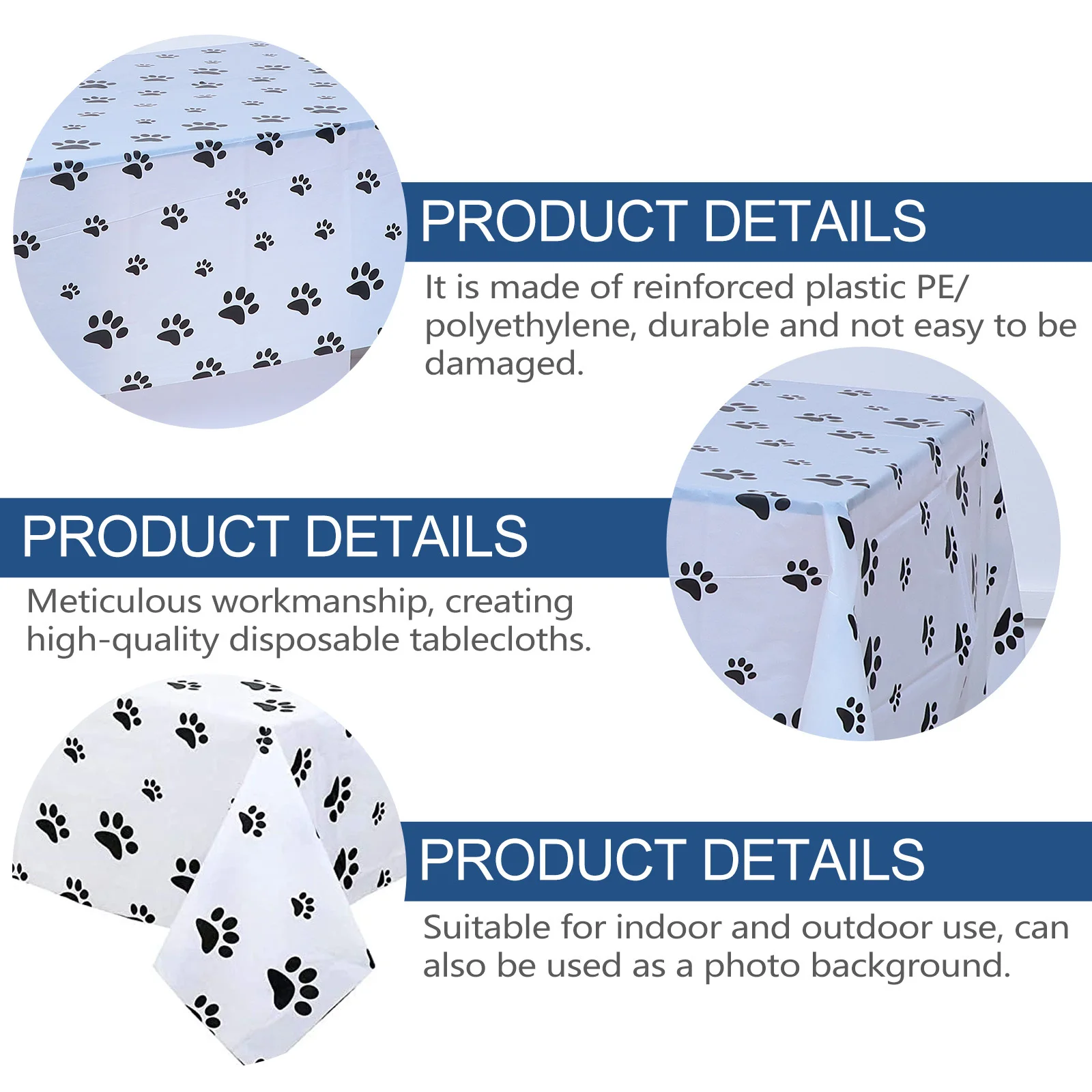 

1Pcs High-Quality Disposable Table Covers Meticulous Workmanship Suitable for Holiday Parties Birthday Weddings Home Decorations