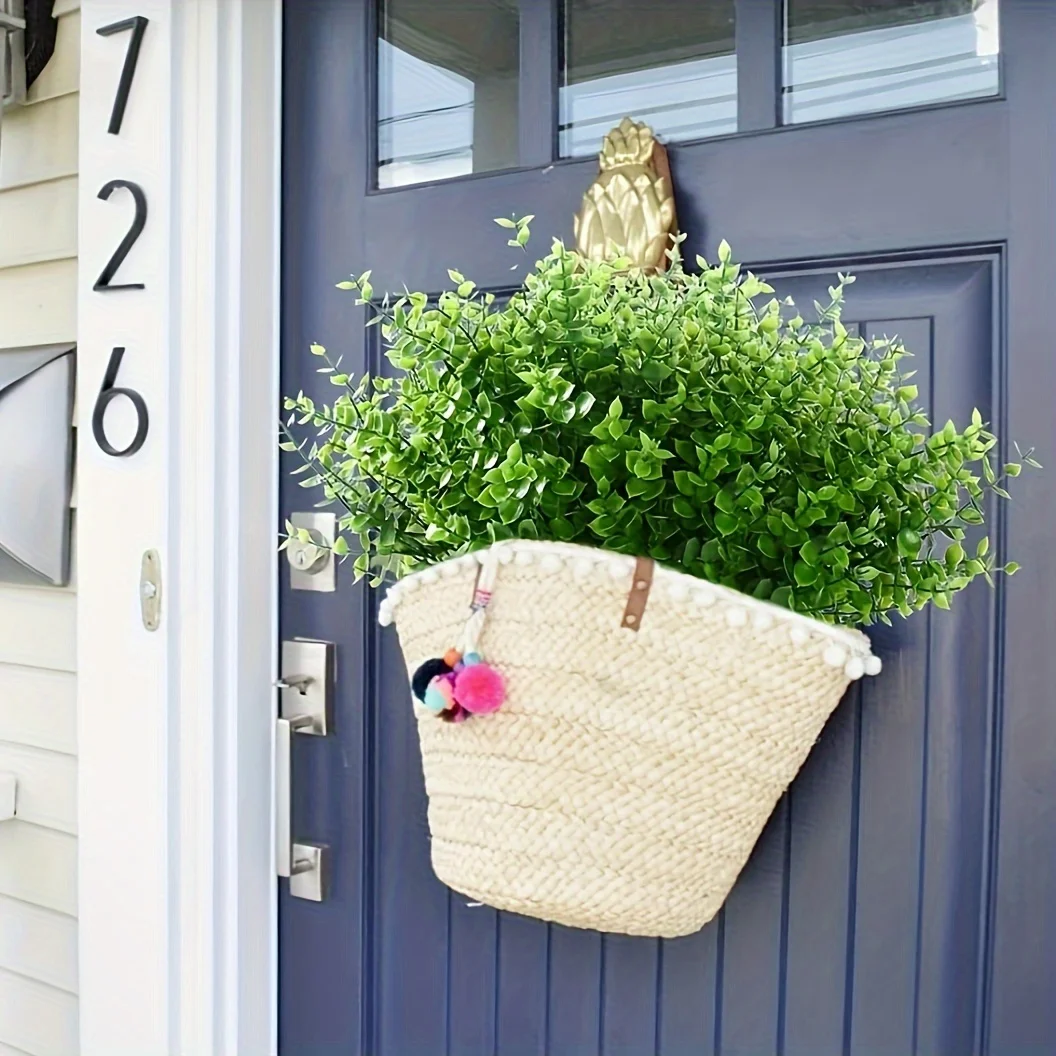 6 قطع من نبات الأوكالبتوس المقلد، الربيع، الصيف، الخريف، المنزل الداخلي، الحديقة الخارجية، ديكورات المهرجانات المختلفة