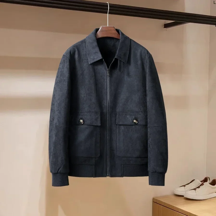 

Италия LP 25aw однотонная повседневная летная куртка с лацканами