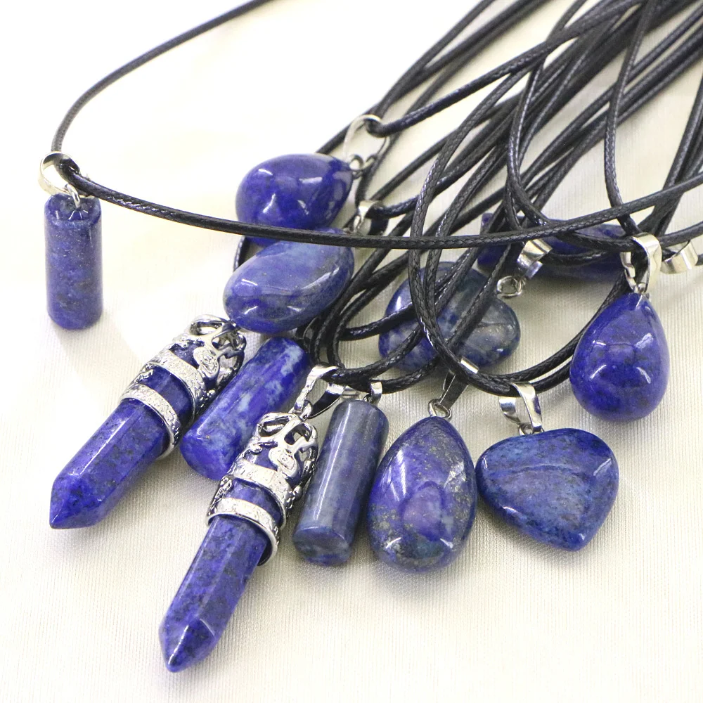 New Classic Egyptian Lapis Lazuli Stone Necklace Pendant Chain Accessories Parts Women Gift Birthday Banquet Christmas Jewelry