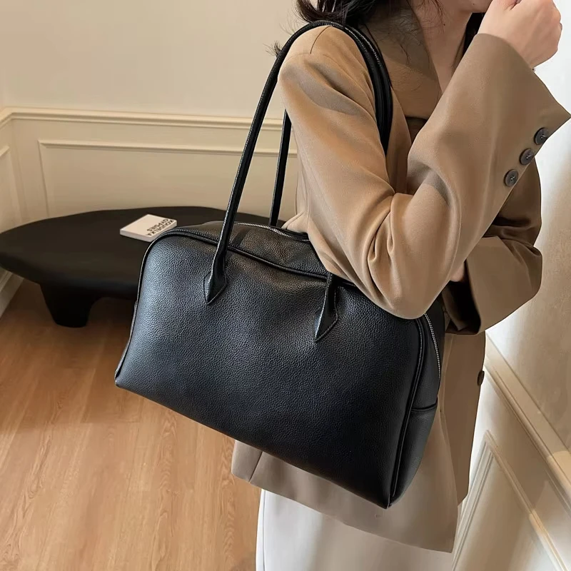 Large Capacity Nylon Shoulder Bag Casual Commuter Tote Handbag Crossbody Armpit Satchel Daily Hobo Purse Women Streetwear Bag