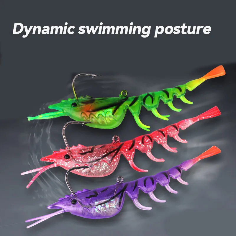 6g/13.5g Bazooka Fishing Lure Swimbait Built in lead block Jumping Shrimp soft bait Sinking Jig Wobbler Silicone Shad Pike Bass