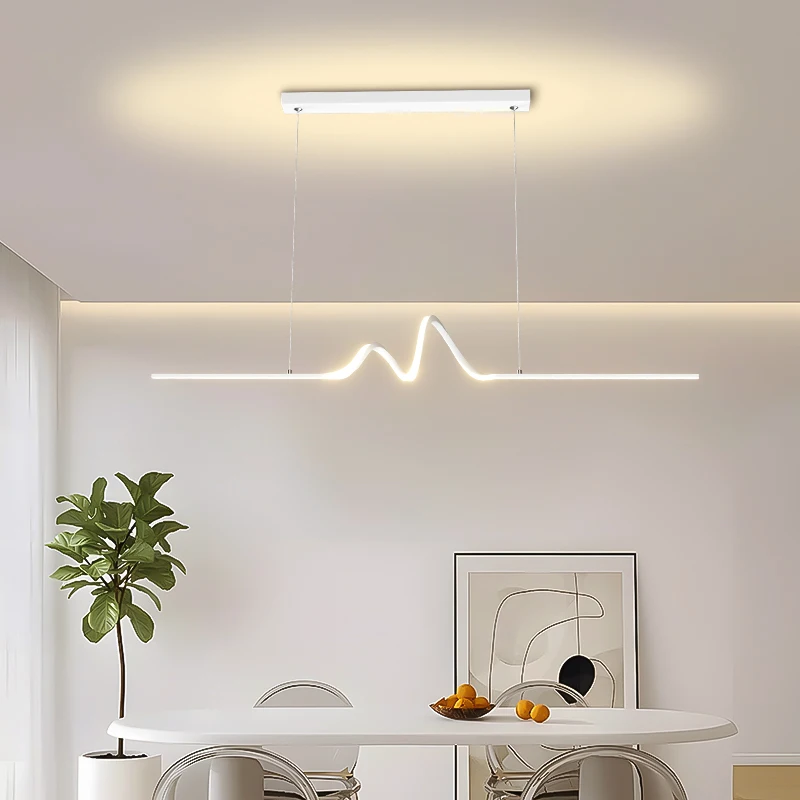 Lámpara colgante Led moderna para cocina, candelabro con cable de atenuación remota para decoración de mesa de Bar y comedor