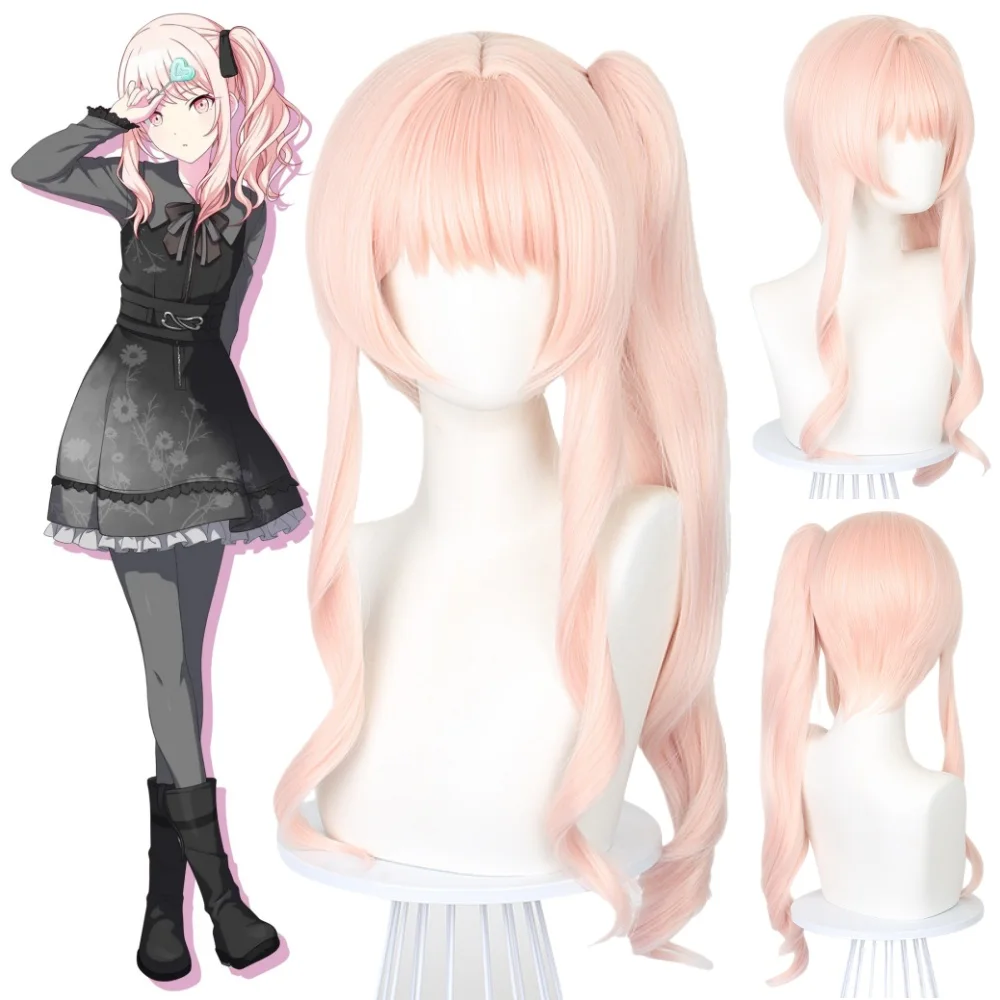 

Akiyama Mizuki Cosplay Wig Anime Amia Hair Halloween Party Prop Headgear Rose Net Wigs