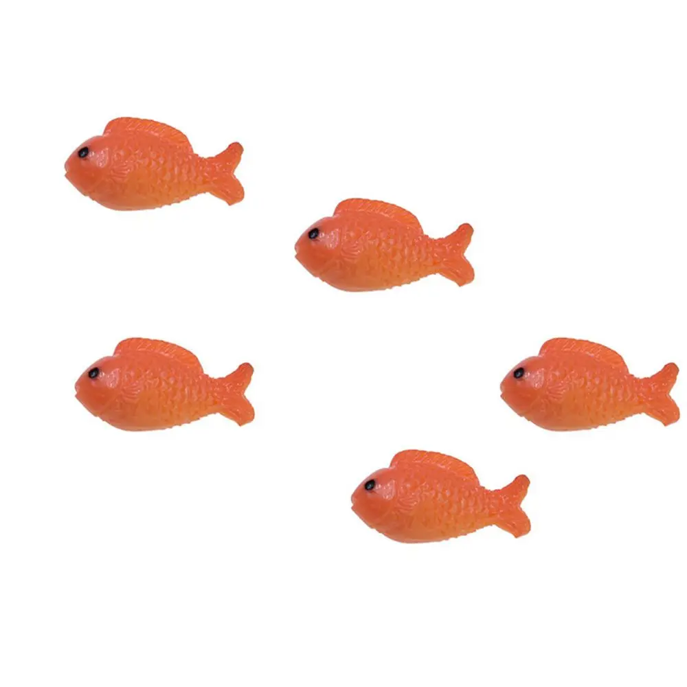 Landscape 's Gifts DIY Accessories Lotus Flower,Leaf Goldfish Figurine Resin Crafts Fish Tank Decor Pond Scene Miniature