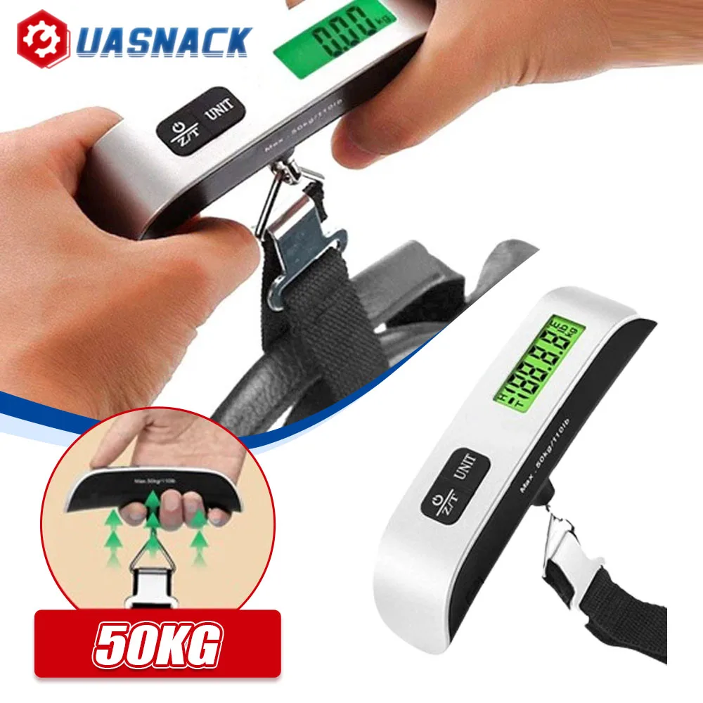 Oauee Digital Luggage Scale 10g Portable Electronic Scale Weight Suitcase Travel Bag Hanging Steelyard Hook Balance Scale Tool