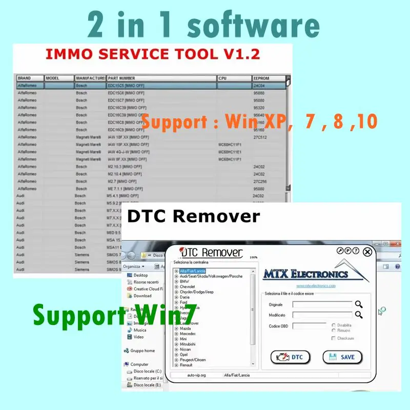 

2025Новый сервисный инструмент IMMO v1.2 Edc 17 IMMO SERVICE TOOL V1.2 PIN-код и Immo Off + программное обеспечение для удаления MTX DTC 1.8.5.0 со Keygen