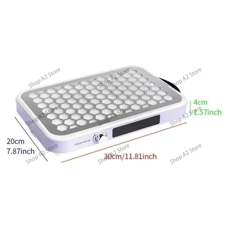 220v Nail Dust Remover Dual Turbine Strong Suction Nail Vacuum Cleaner for Manicure with Removable Filter Speed Adjustable
