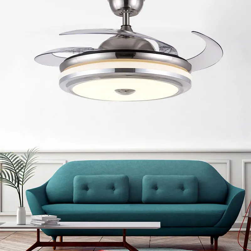 Fan Lamp Invisible Dining-Room Lamp Ceiling Fan Living Room with Light Bedroom Chandelier Integrated Independent Station AliExpr