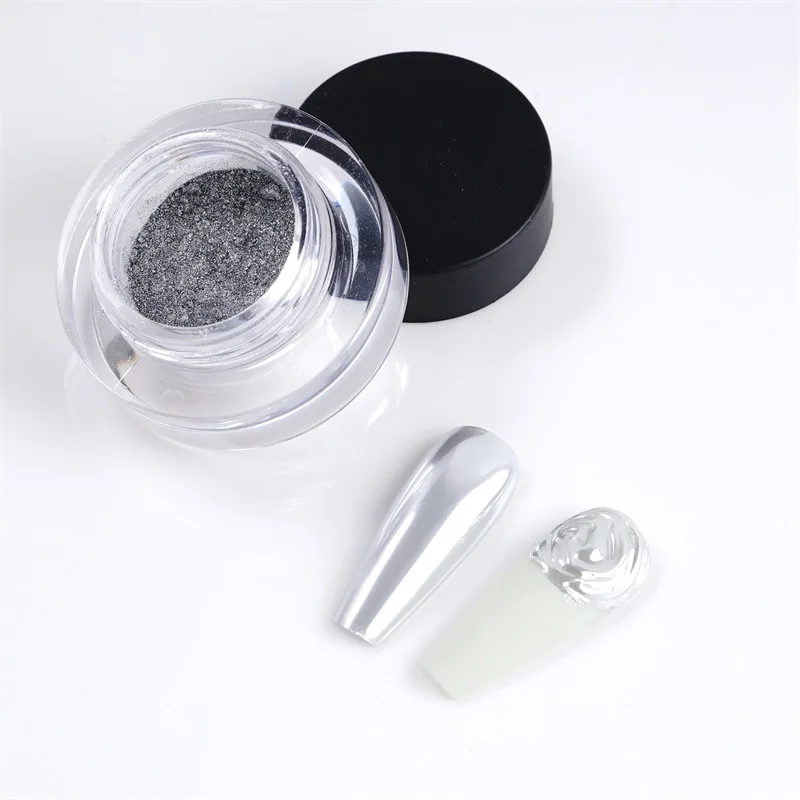 HNDO 6 Color Set Christmas Mirror Chrome Powder Nail Reflective Glitter for Nail Art Decoration Green Red Gold Pigment Dust