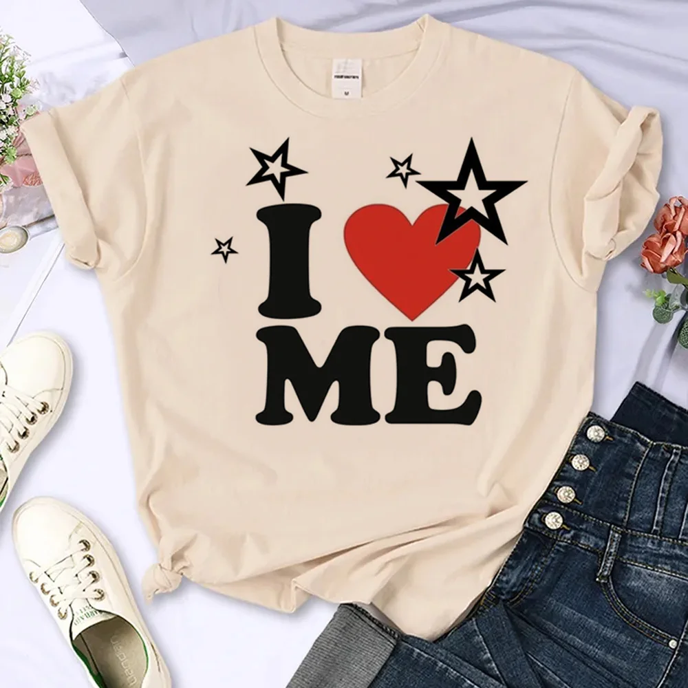 

i love me tshirt women harajuku Tee female Japanese designer clothes