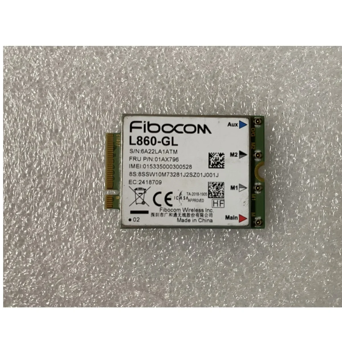 Fibocom L860-G WWAN 4G card for Thinkpad x1 Carbon 7th 8th X1 Yoga 4th 5th T15 T490 T14S P14s  P15s X13 Laptop 01AX796