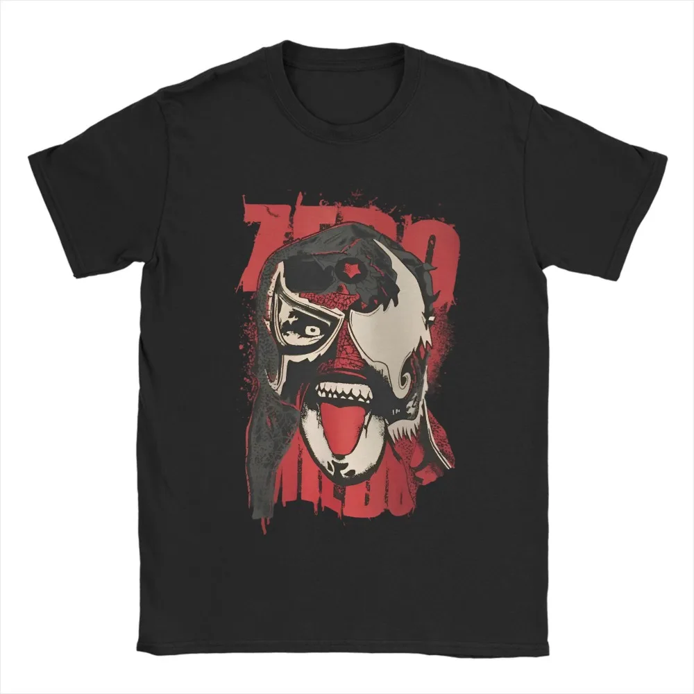 

Trendy Retro High Street Men's T-Shirt Mask Boxing Fighter Creative Short-Sleeved Round Neck Cotton Goods Summer