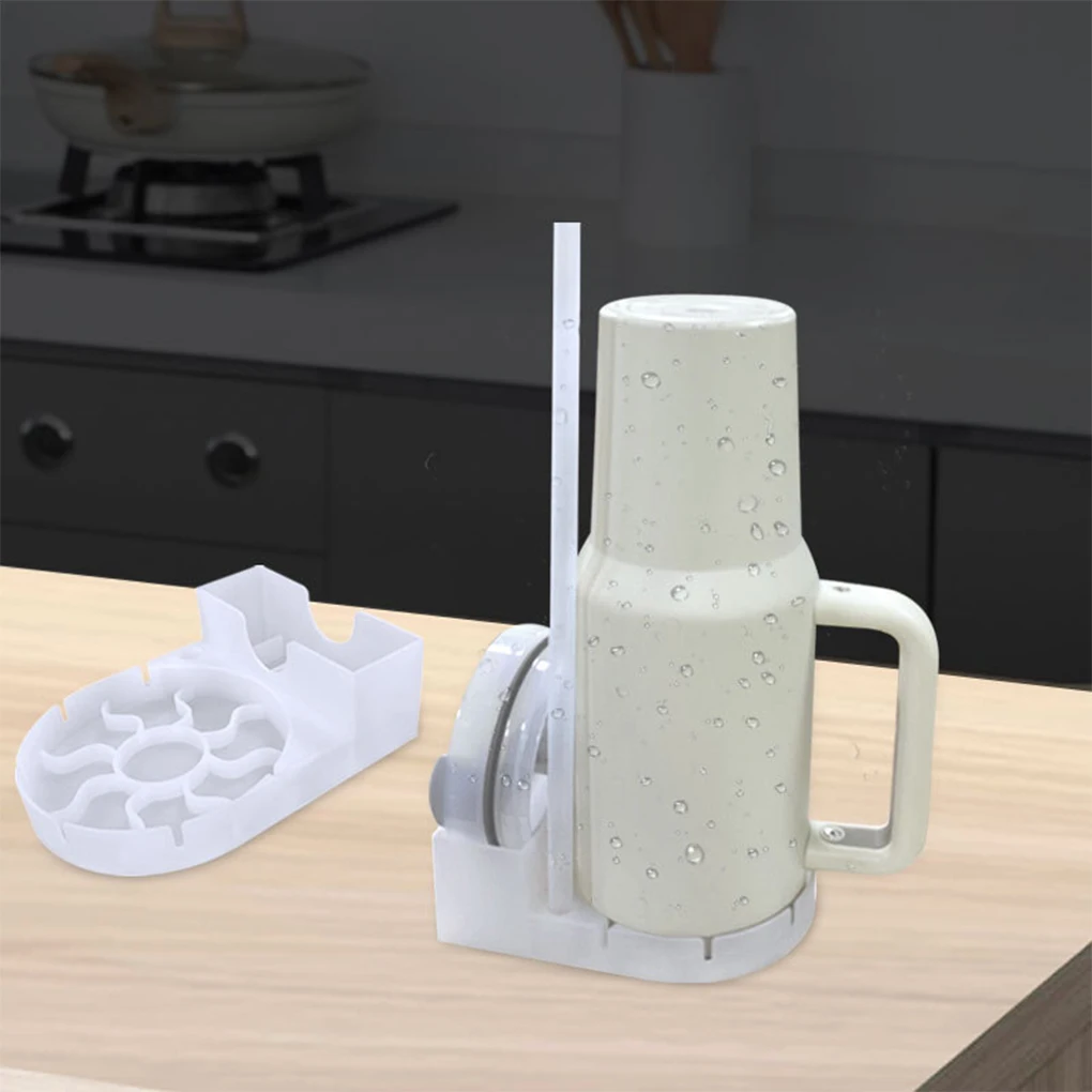 

Silicone Cup Drying Rack Say Goodbye To Wet Countertops And Collecting Excess Water In Bottom Tray.