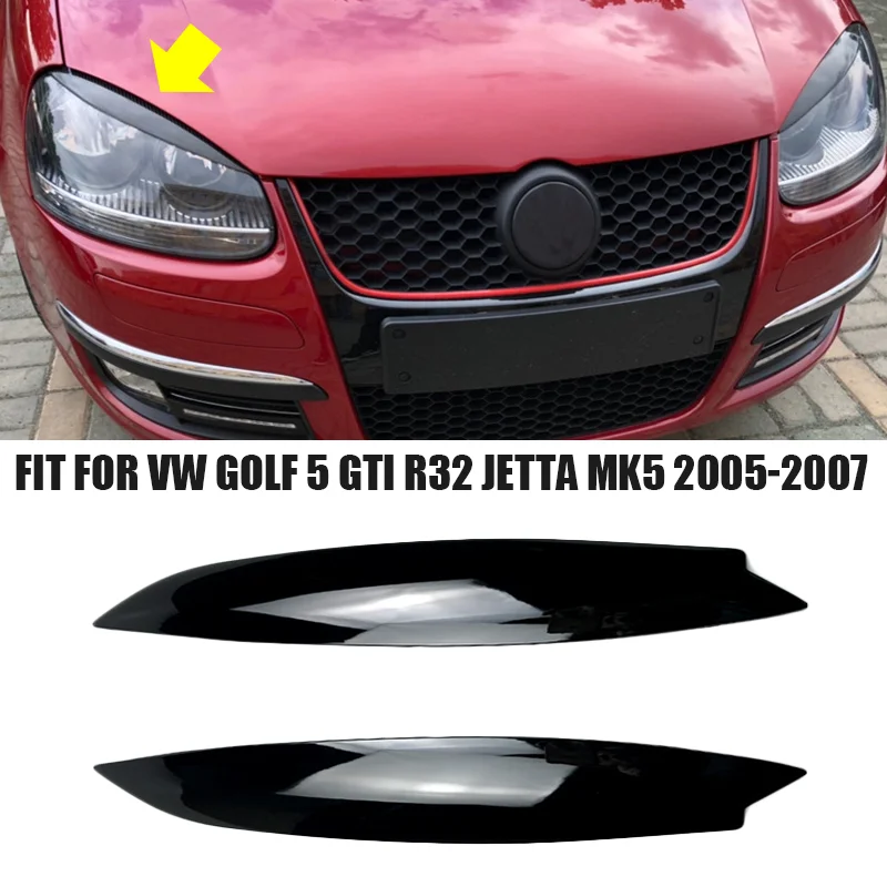 

Подходит для аксессуаров VW Golf 5 GTI R32 Jetta MK5 2005 2006 2007 углеродное волокно АБС фары веки для глаз Накладка для бровей