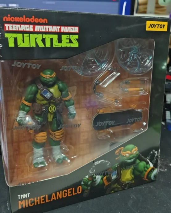 【SF】JOYTOYS 1/18 Action Figure  TMNT Michelangelo Prime Model Toy Gift