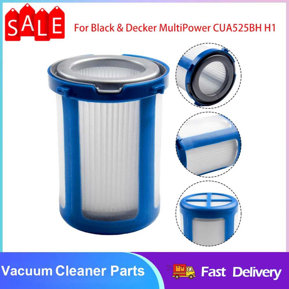 Für schwarz & decker wasch bar wieder verwendbarer mesh filter n541343 für multi power staubsauger cua525bh h1 cua625bh h1