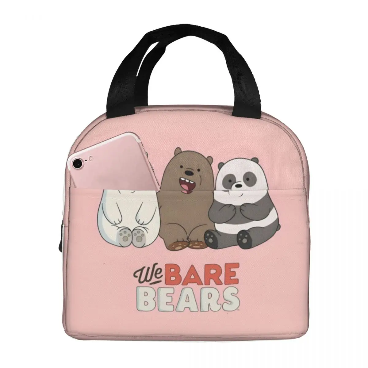 

We-Bare-Bears Lunch Box Women Multifunction Cooler Thermal Food Insulated Lunch Bag Kids Portable Picnic Tote Bags