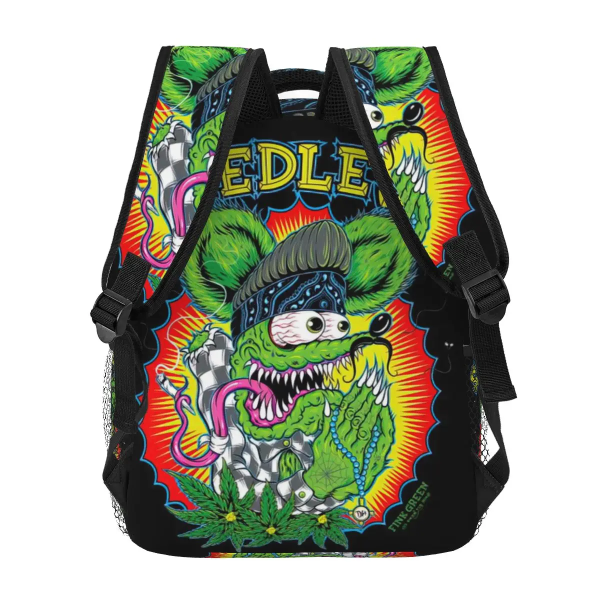 The Rat Fink-mochila de viaje para niñas y niños, morral escolar para adolescentes