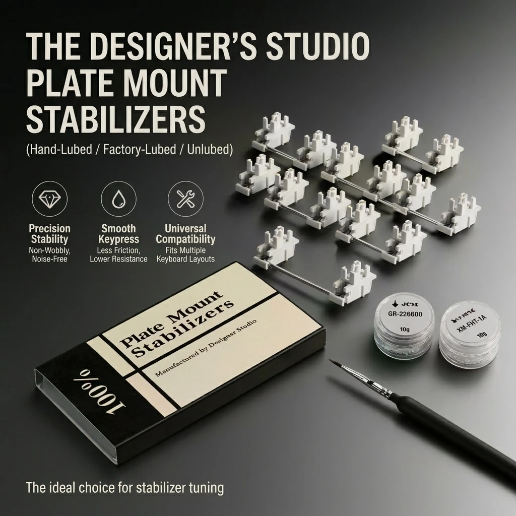 Designer Studio PCB Plate Mount Stabilizers 6.25U 7U Flexible Wire Custom Mechanical Keyboard DIY Satellite Axis