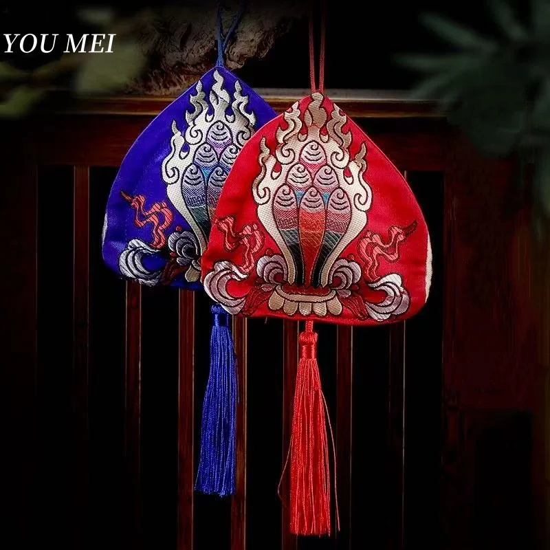 

Tibetan Amulet Heart Shape Sachets Car Center Console Pendant,Remove Unpleasant Odors Phone Bag Creativity Trinket Buddhist Item