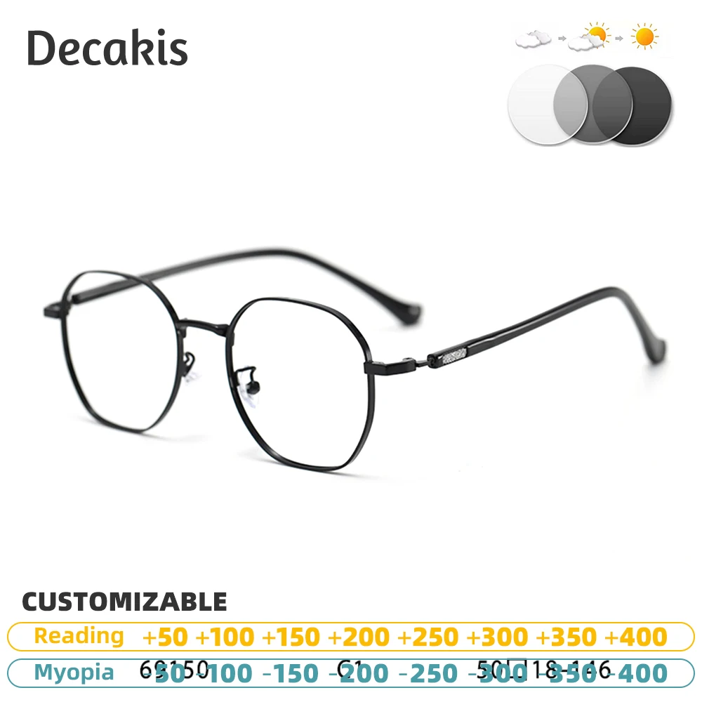 

Adult round Metal Phone Glasses with Anti Blue Light Filter Customizable Prescription Computer Blocking Glasses Metal Frame