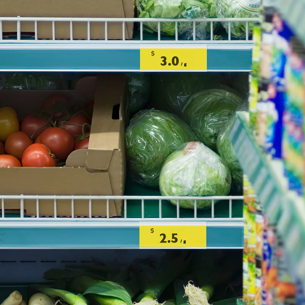 

30 pcs Transparent Adhesive Price Tag Strip For Supermarket Shelves Clear Label Holder Easy Replace Retail Store Sign Display