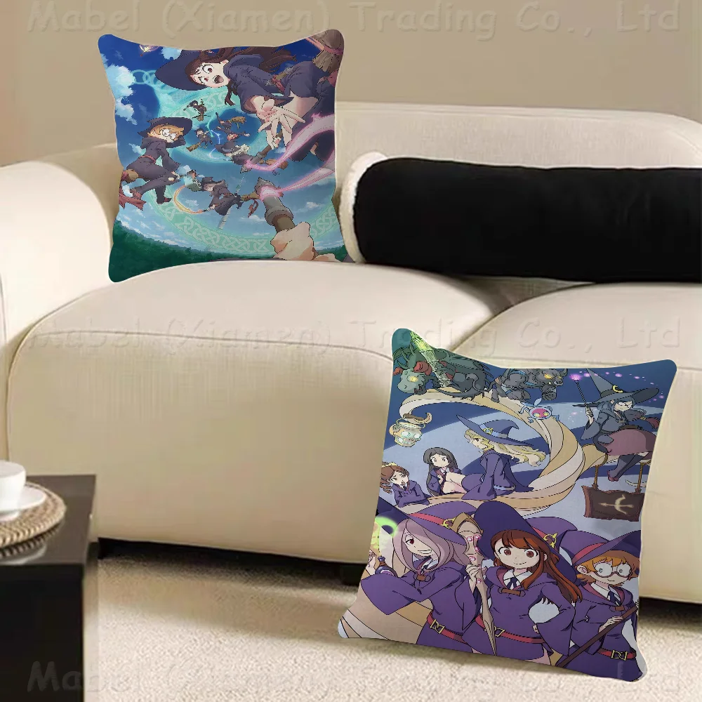 Anime Little Witch Academy Cushion Cover Inches Farmhouse Decor Home Throw Pillow Covers For Couch Decorations