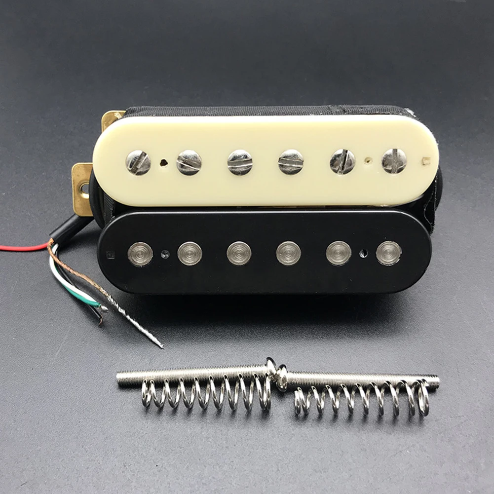 Humbucker Neck Pickup Neck-50mm Accessories Bridge Bridge-52mm Double Coil Screws Springs Zebra Color For Electric Guitar Useful