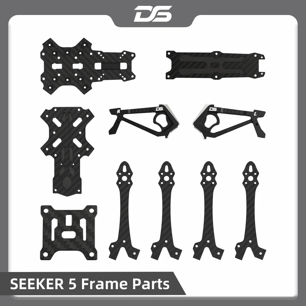 DeepSpace SEEKER5 5 FPV DC/XL Frame Replacement Parts for CNC Camera Side Plate/middle plate/top plate/bottom plate/arms