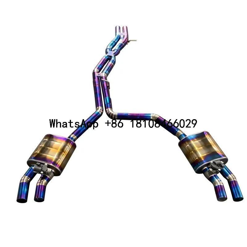 Fabrieksprijs Titaniumlegering Uitlaatsysteem Catback Voor A8 4.0T Met Uitlaatkleppen Auto Performance Onderdelen Leidingen Uitlaat