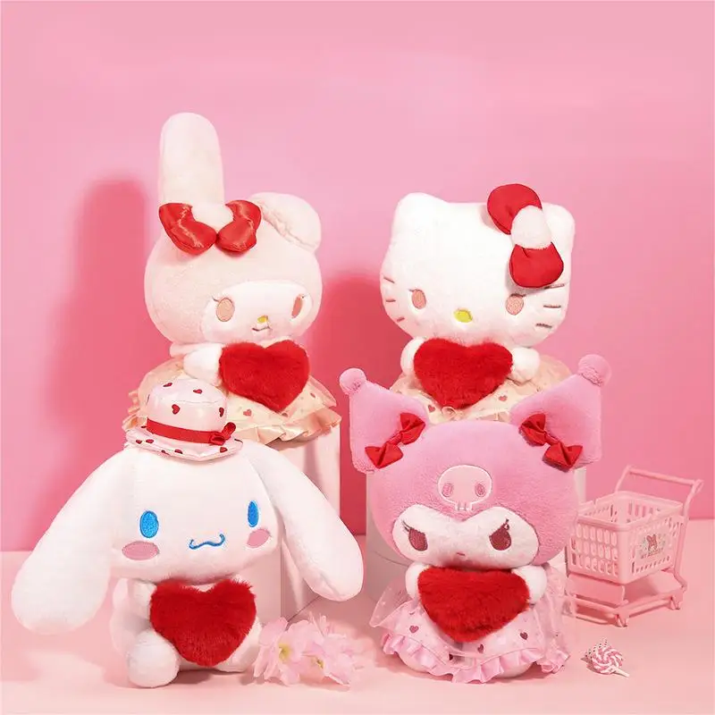 

Игрушка плюшевая Sanrio Melody Love Series, мягкая плюшевая кукла, подарок любимой девушке на день рождения, День Святого Валентина, 20 см