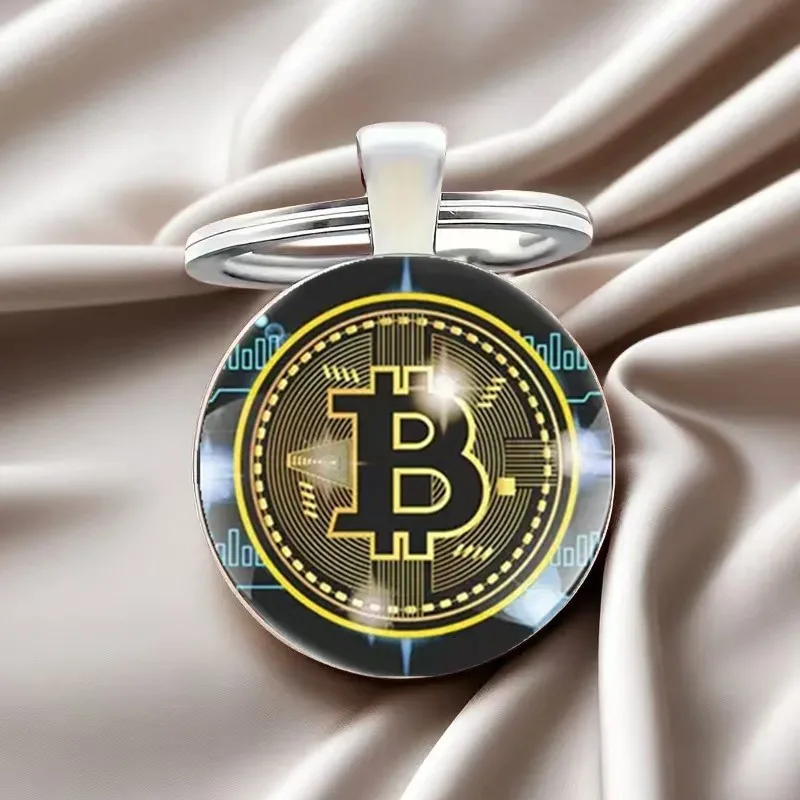 bitcoin keychain House Metal Pendant Classic Men's Women's Keyring Key Holder for Keys