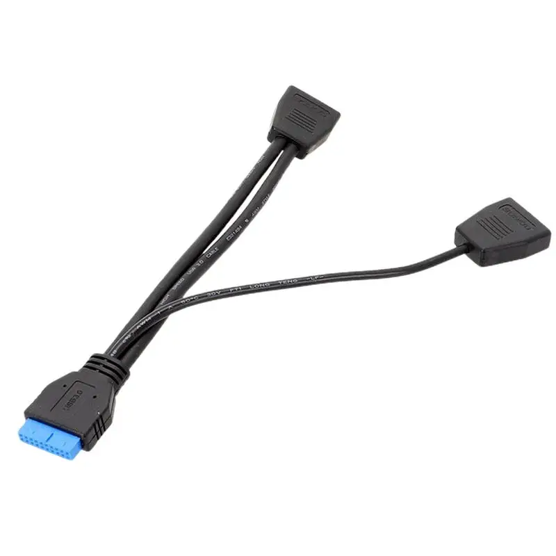 

USB 3.0 Header Splitter USB3.0 Y-Type Computer Extension 19/20 Pin Cable Splitter Audio Connectors For Cameras Laptops Printers