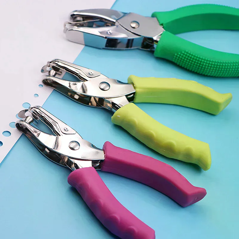 Kawaii Single Handheld Circle Shaped Hole Puncher Capacity 3-6mm Scrapbooking Paper Diy Craft Shape Cutter Perforator
