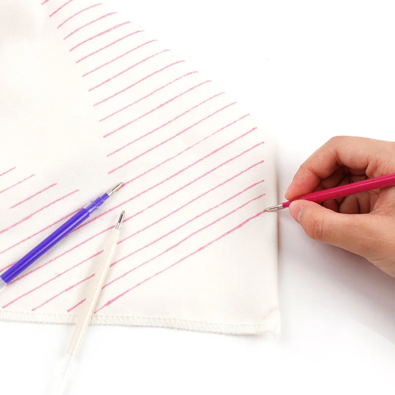 500pcs High Temperature Disappearing Pen Heat Erasable Fabric Pen Case Refills DIY Patchwork Garment Dash Marker Pens Wholesale