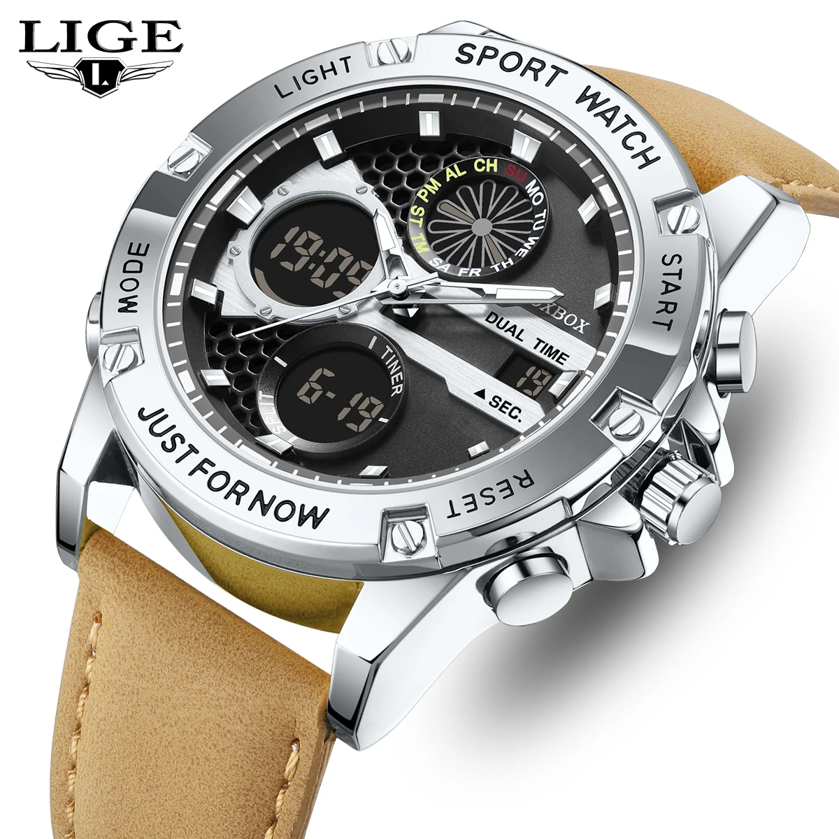 

FOXBOX mens wristwatch Fashion Business Luminous Chronograph Men's Gift Quartz Waterproof Date Week Watches for Men reloj+BOX