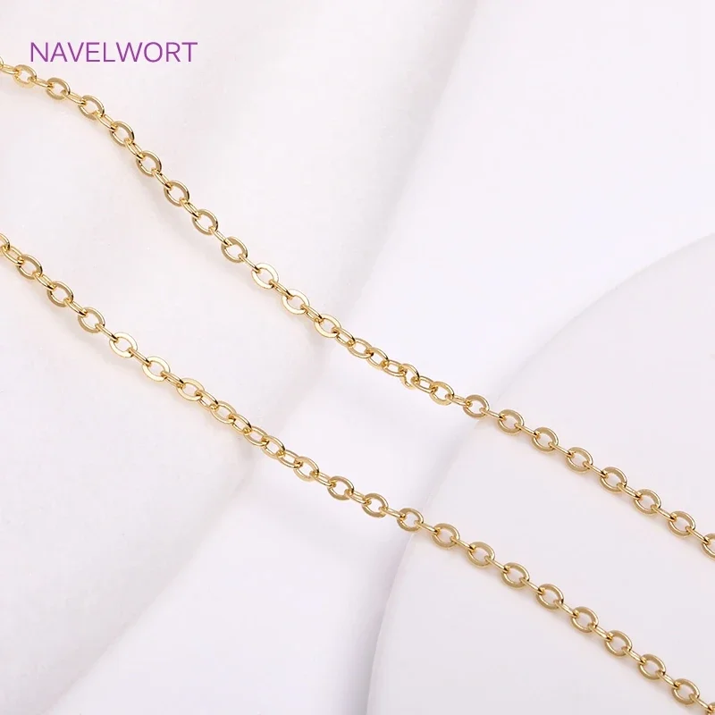 1.3mm/1.6mm/2mm 18K Gold Plated Bulk Chain Thin Chain For Jewelry Making Supplies,DIY Necklace Bracelet Accessory Wholesale