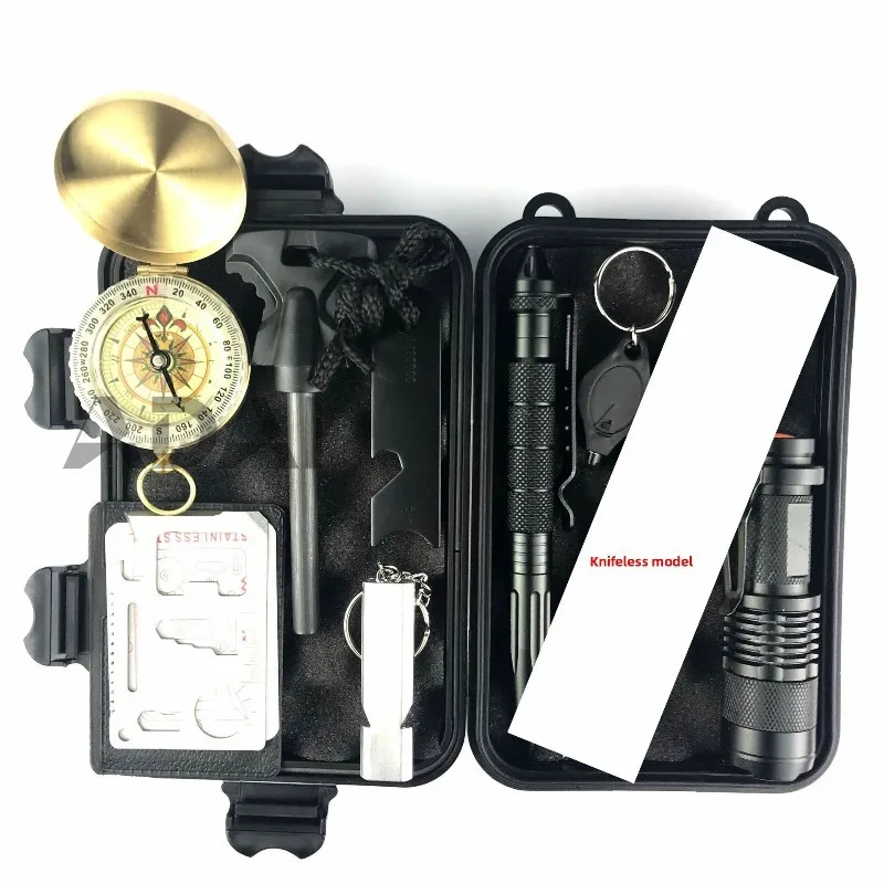 

Многофункциональный улучшенный набор для выживания, спасательное одеяло, компас, аптечка, инструмент для аварийно-спасательных работ на открытом воздухе