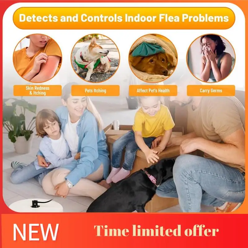 ABHU 2 шт. блоховые ловушки для внутреннего дома, ловушка для насекомых в помещении с лампочками, дружелюбная для домашних животных и детей, липкая ловушка, светильник, вилка стандарта США