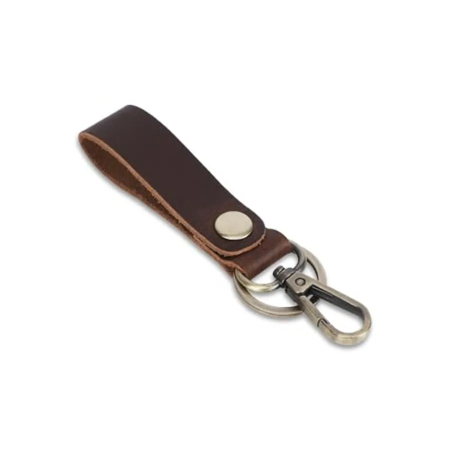 

Genuine Leather Keychain with Belt Loop - Key Case Leather Tactical HK EDC Clip Fob Keychain Leathers Key Holder
