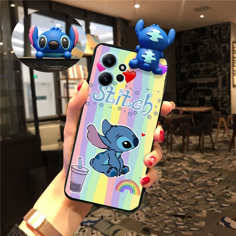 Stitch Girl 3D Cartoon Cute Tpu Case For POCO M6 M3 M4 F5 X6 Pro M5S F3 F4 X3 X4 GT Redmi 12C 13C Xiaomi Mi 11T 12T 13T Pro Case