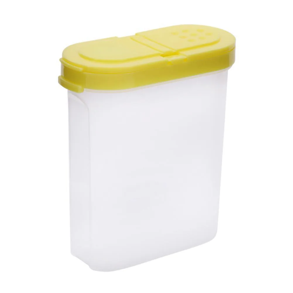 High-quality Brand-new Easy To Use Clear Spice Jars 1* ABS Material Clear Spice Jars Double Lid Pink Spice Bottles